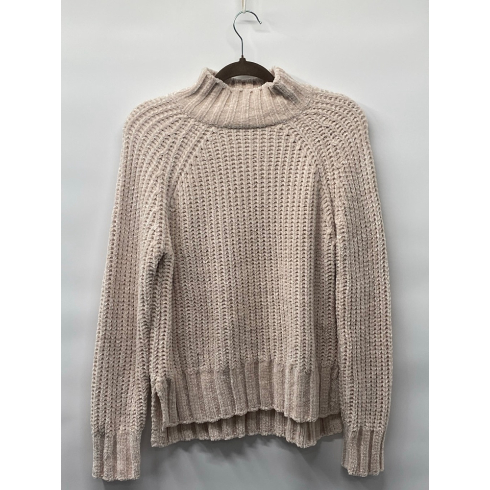 Women's bella dahl Beige Ribbed Turtleneck Sweater XS - Picture 2 of 5